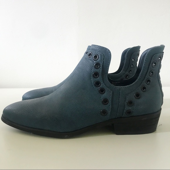 Forever 21 Blue Ankle Boots Size 7.5 - Picture 3 of 5